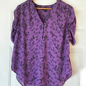 Torrid Harper Purple Floral Top *Size L